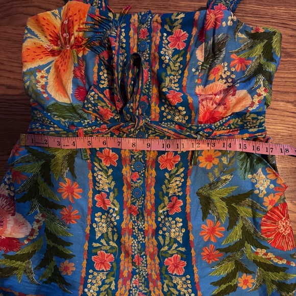 FARM Rio Stitched Garden Blue Romper - Picture 5 of 6